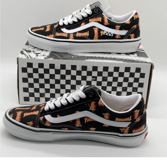 Vans x Thrasher limited edition old skool sneaker M Sz 8 W 10,  low top - Picture 12 of 16